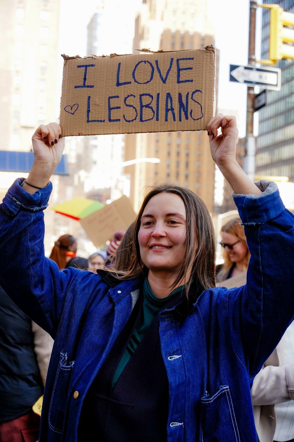 NYC Lesbians Unite Rally UN Dag Hammarskjold Plaza organized by Outright International