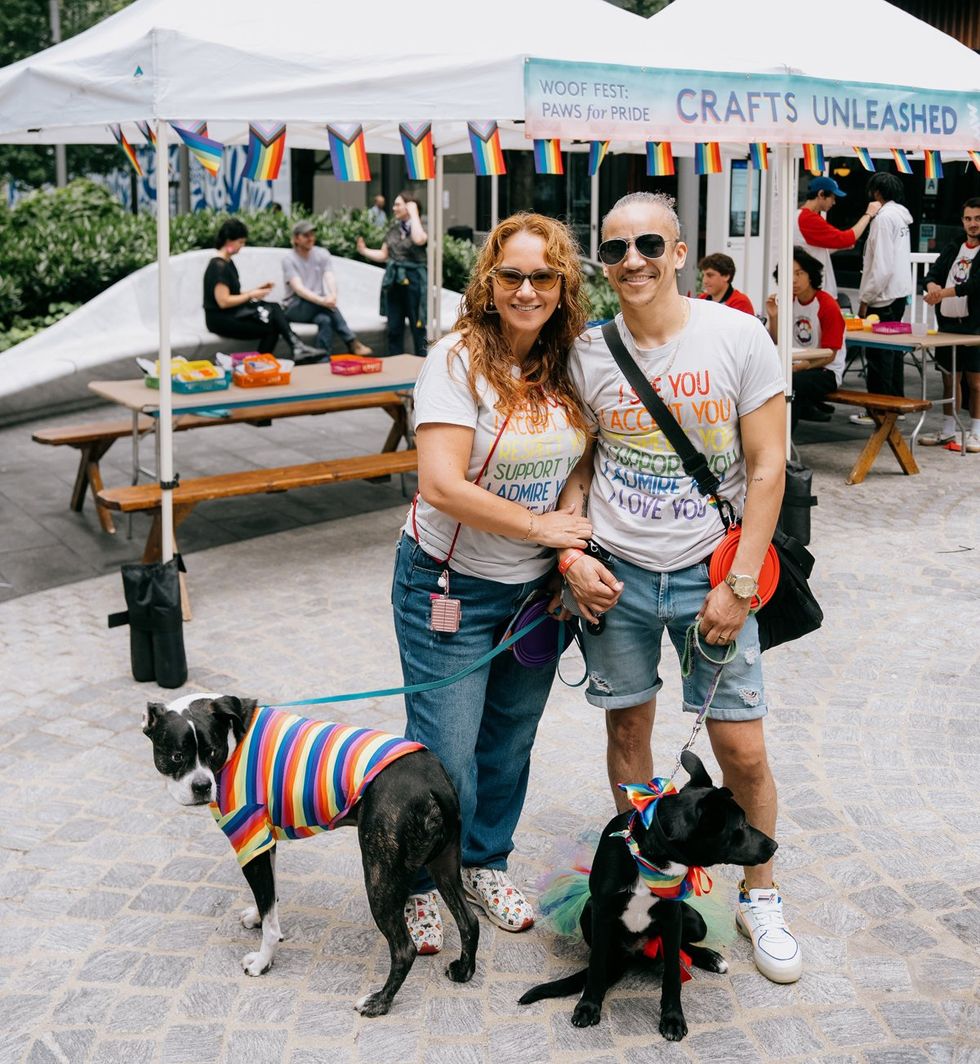 NYC Woof Fest Paws for Pride 2025 drag queens and rainbow dogs LGBTQIA pride celebration