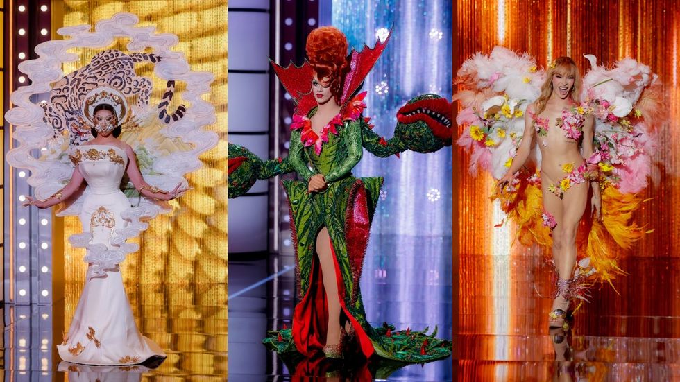 Nymphia Wind, Suzie Toot, Lexi Love at the RuPaul's Drag Race season 17 finale