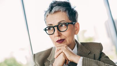 older lesbian wearing glasses