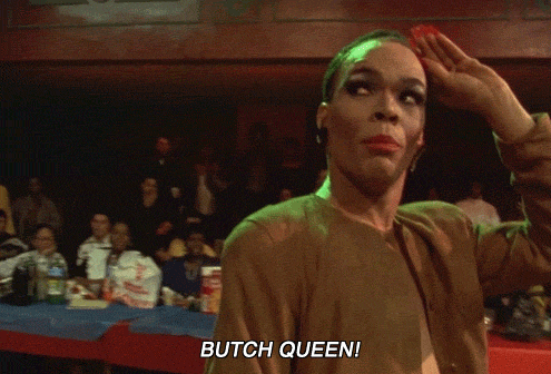 Paris Dupree demonstrating what she means by the Butch Queen category.