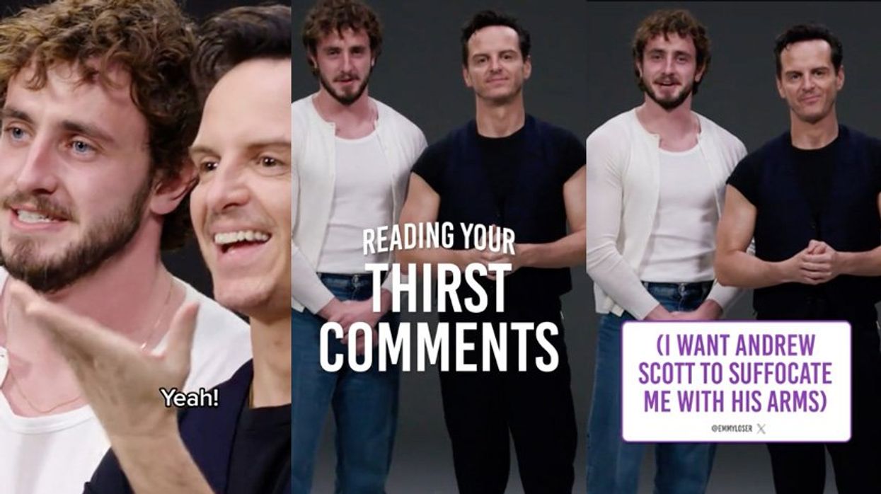 Paul Mescal and Andrew Scott in a TikTok video