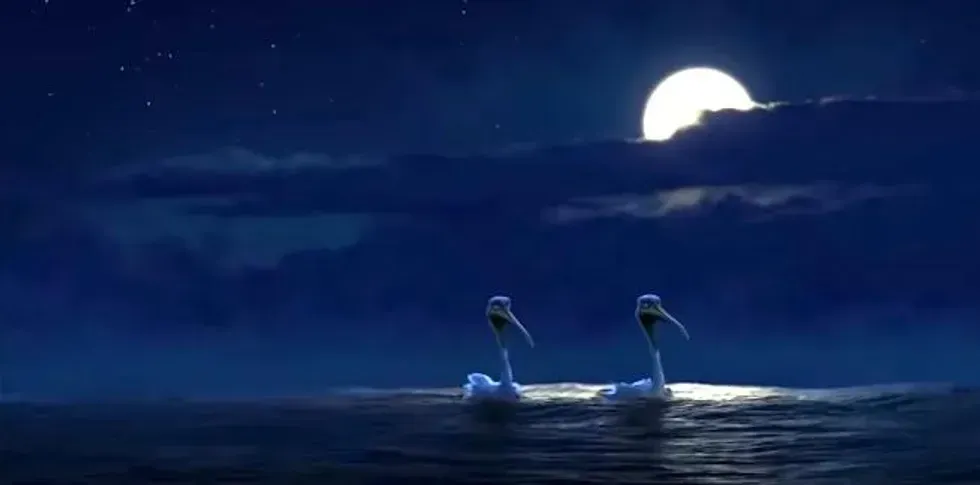 Pelicans in Finding Nemo
