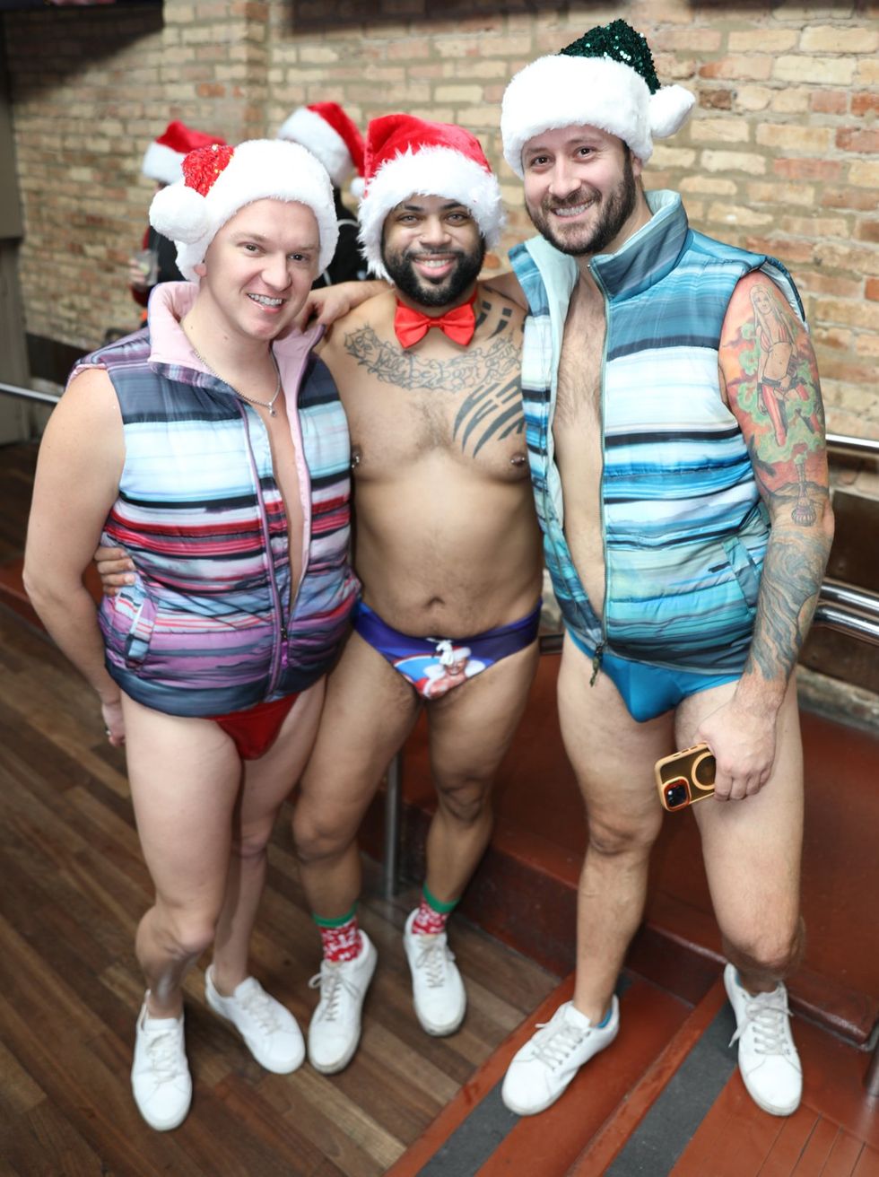 photo gallery gay bar Sidetrack Chicago Santa Speedo Run party 2024
