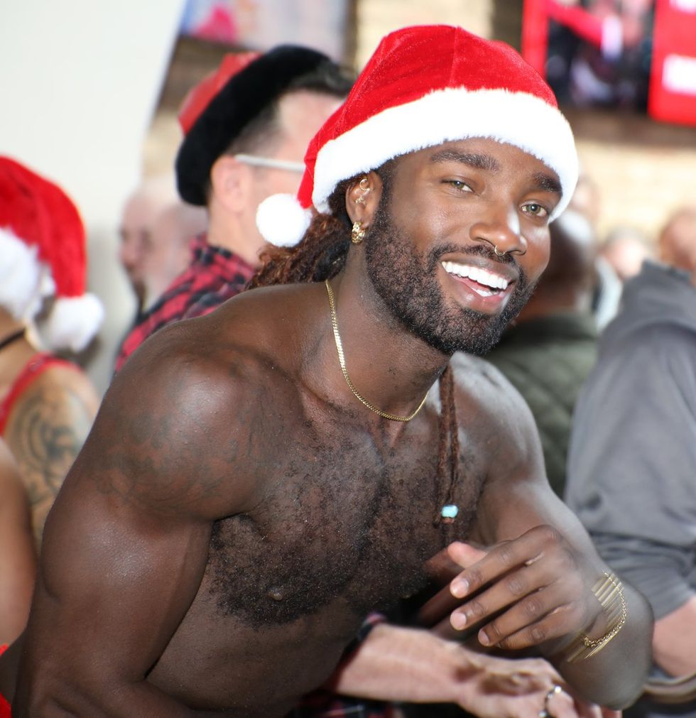 photo gallery gay bar Sidetrack Chicago Santa Speedo Run party 2024