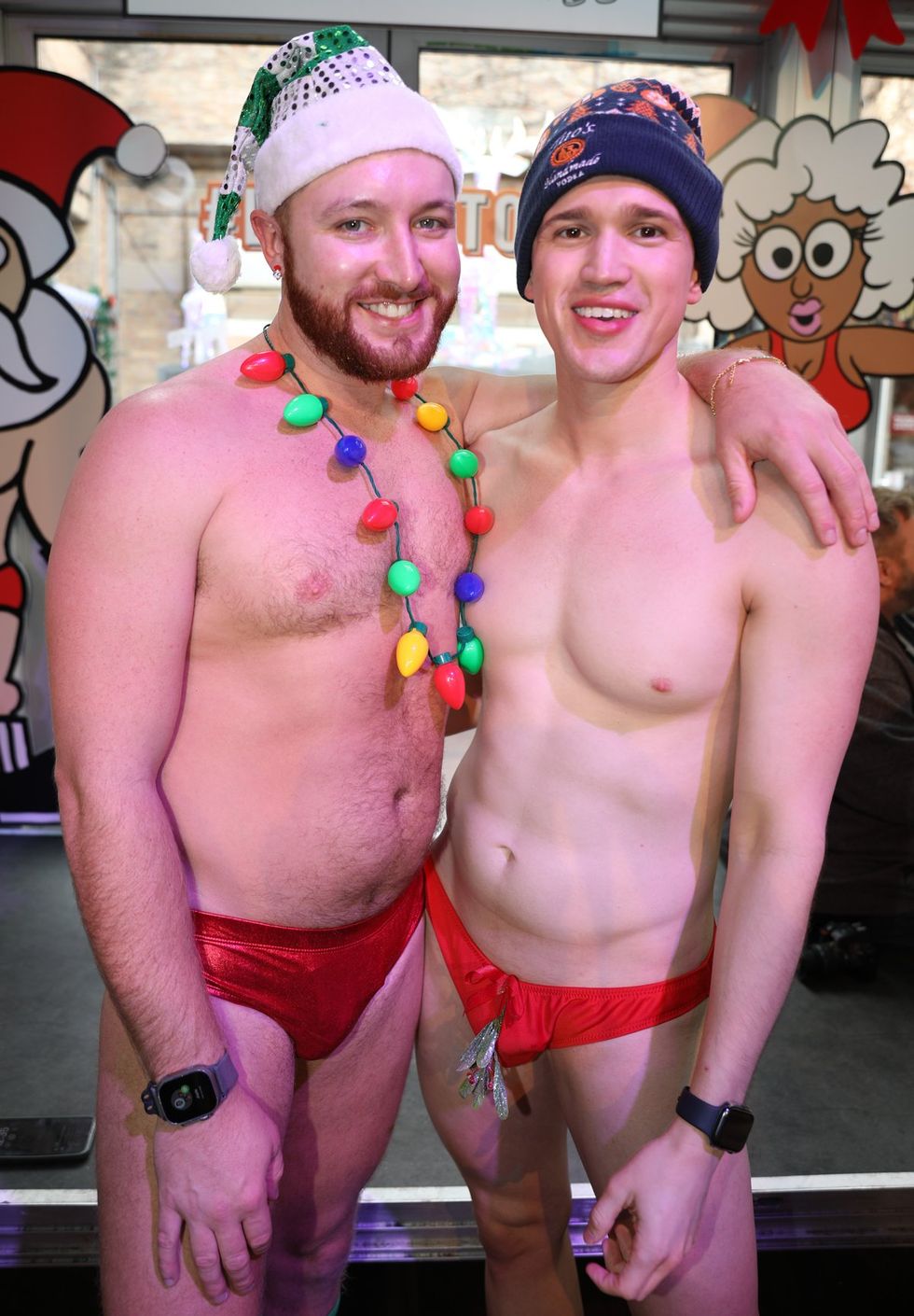 photo gallery gay bar Sidetrack Chicago Santa Speedo Run party 2024