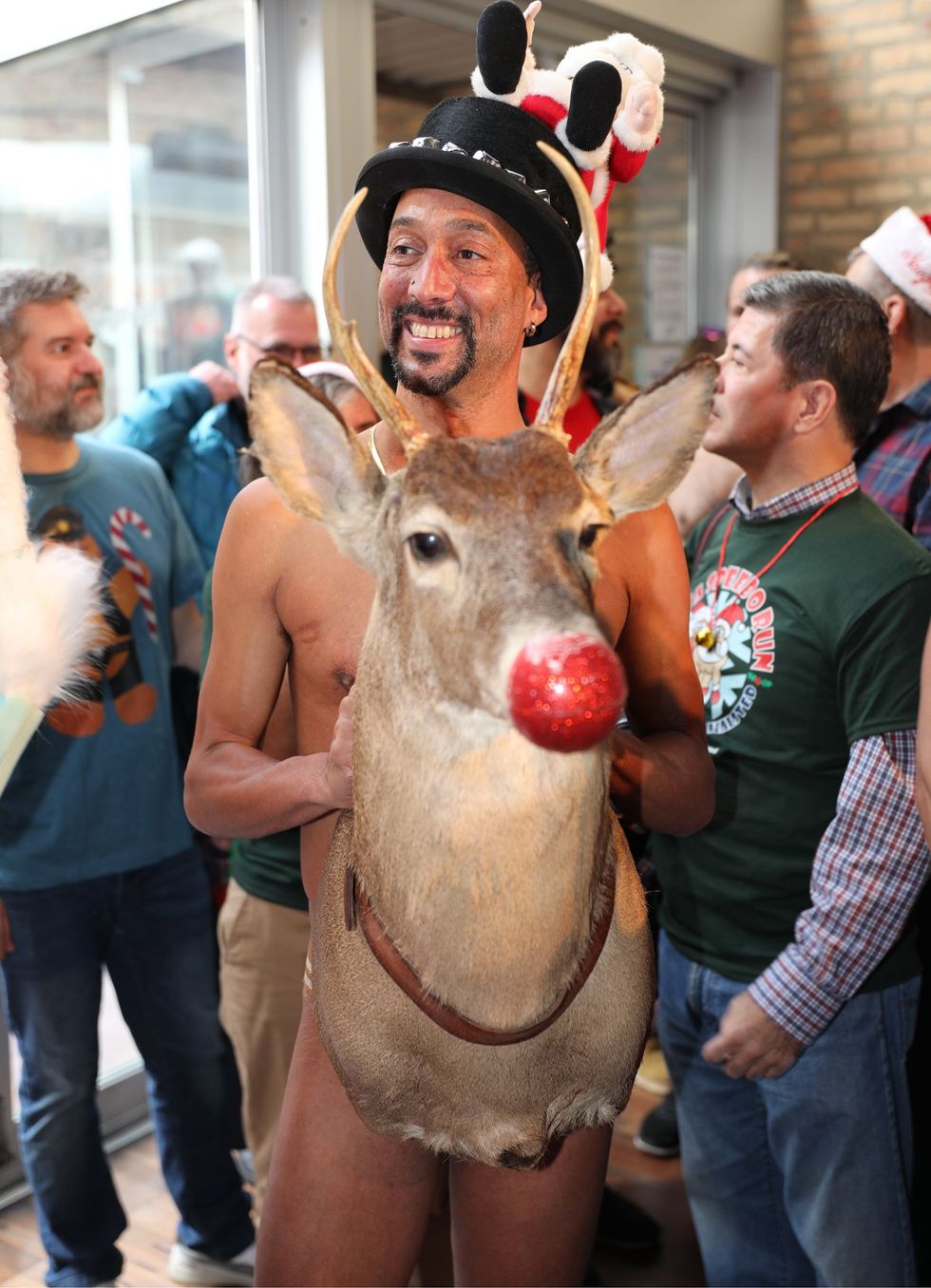 photo gallery gay bar Sidetrack Chicago Santa Speedo Run party 2024