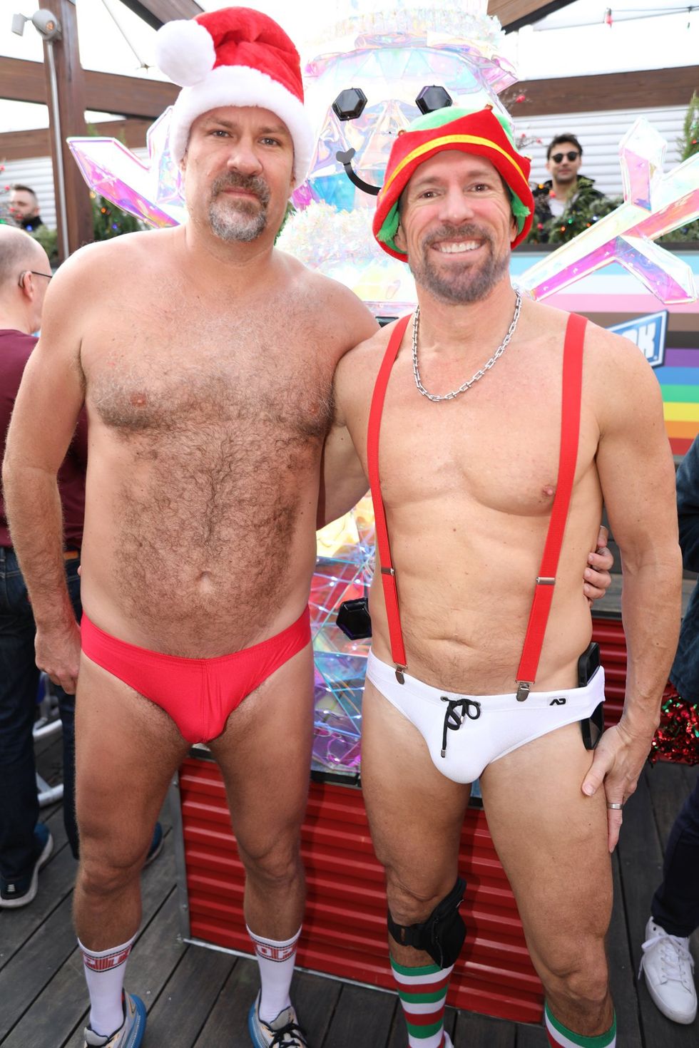photo gallery gay bar Sidetrack Chicago Santa Speedo Run party 2024