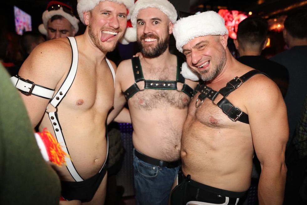 photo gallery gay bar Sidetrack Chicago Santa Speedo Run party 2024
