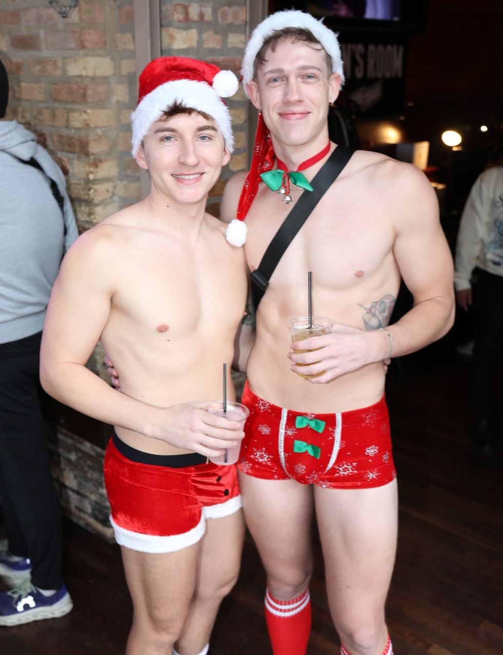 photo gallery gay bar Sidetrack Chicago Santa Speedo Run party 2024