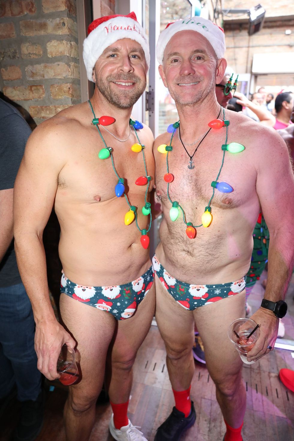 photo gallery gay bar Sidetrack Chicago Santa Speedo Run party 2024