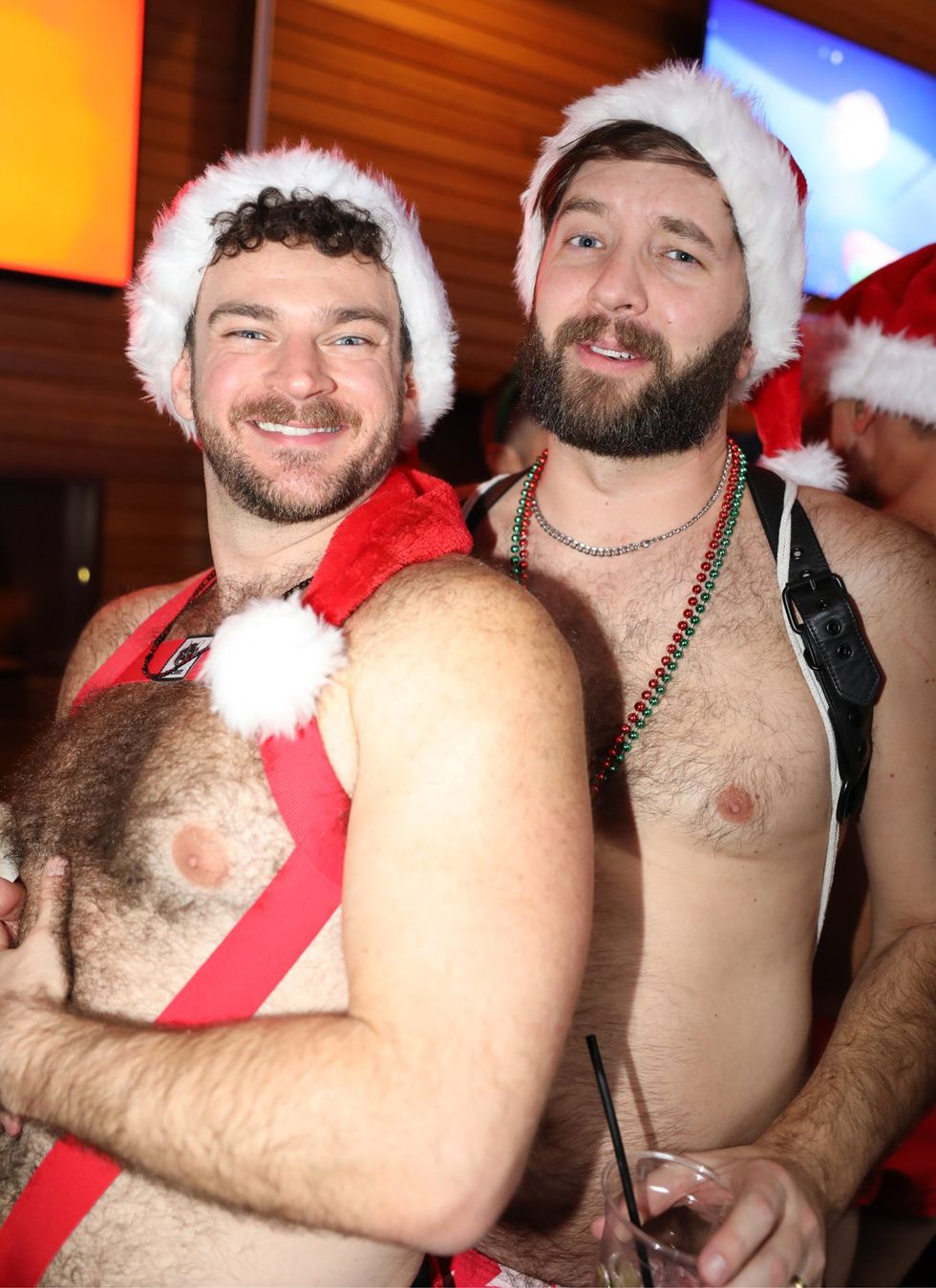 photo gallery gay bar Sidetrack Chicago Santa Speedo Run party 2024