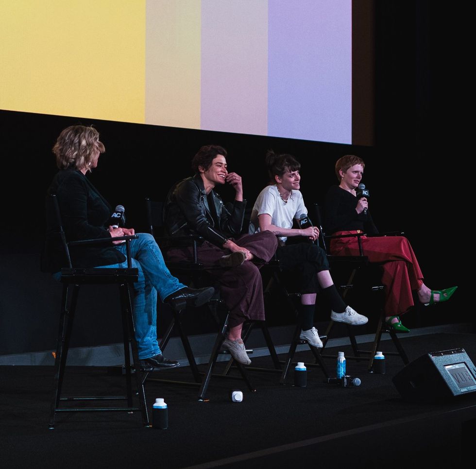 Photo Gallery Love Lies Bleeding Premiers Red Carpet Party Tracy Gilchrest panel