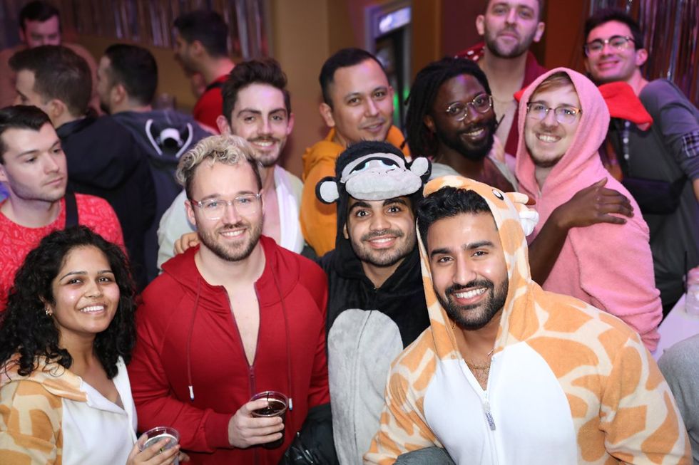 Photo Gallery New Years Day LGBTQ+ Onesie Party Sidetrack Chicago Gay Bar