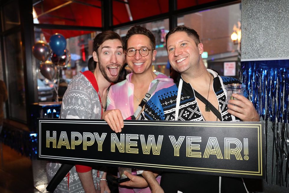 Photo Gallery New Years Day LGBTQ+ Onesie Party Sidetrack Chicago Gay Bar