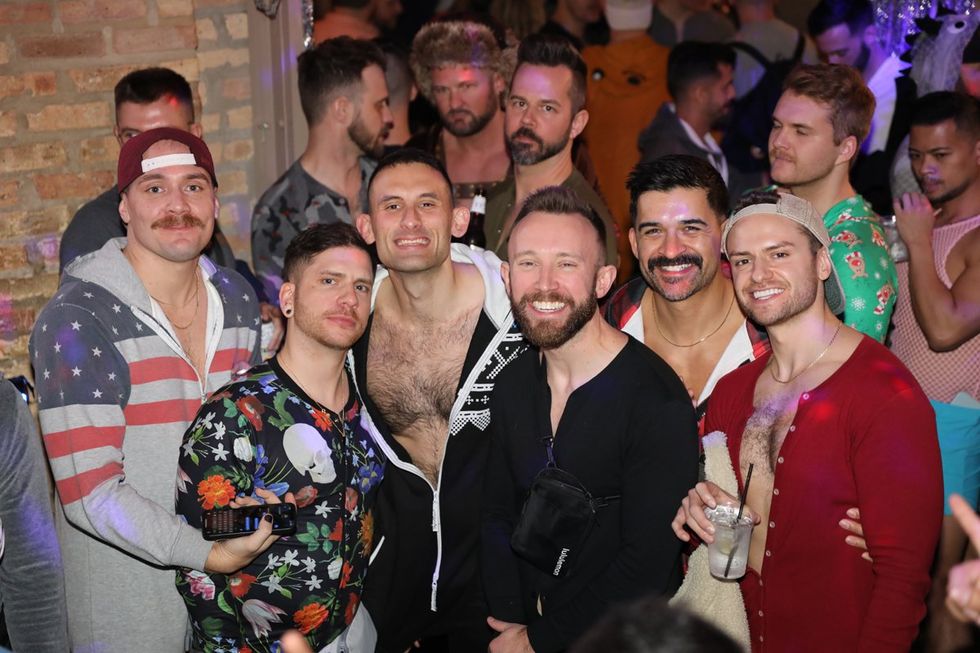 Photo Gallery New Years Day LGBTQ+ Onesie Party Sidetrack Chicago Gay Bar