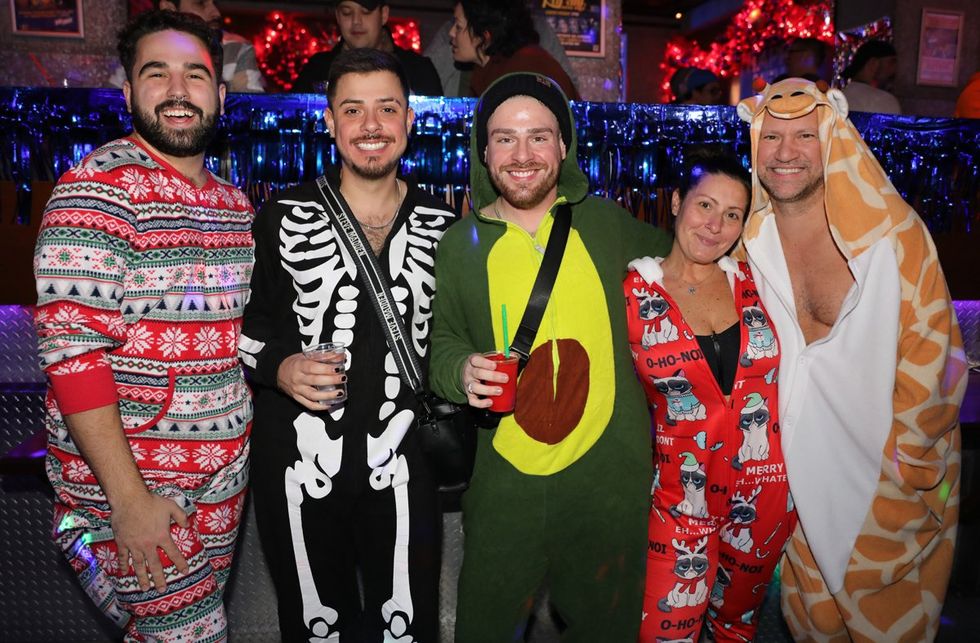 Photo Gallery New Years Day LGBTQ+ Onesie Party Sidetrack Chicago Gay Bar