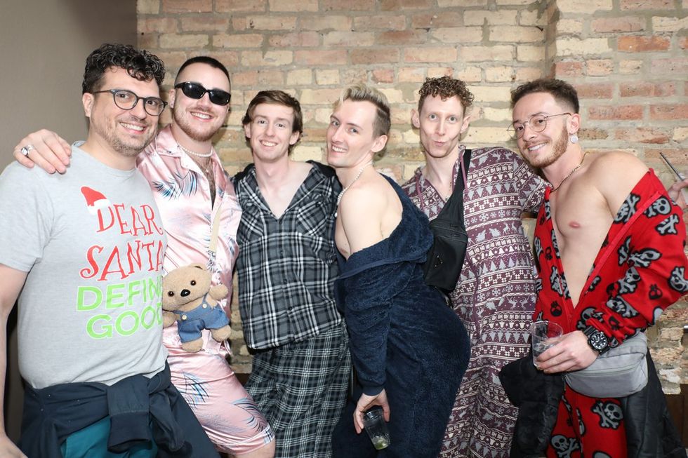 Photo Gallery New Years Day LGBTQ+ Onesie Party Sidetrack Chicago Gay Bar