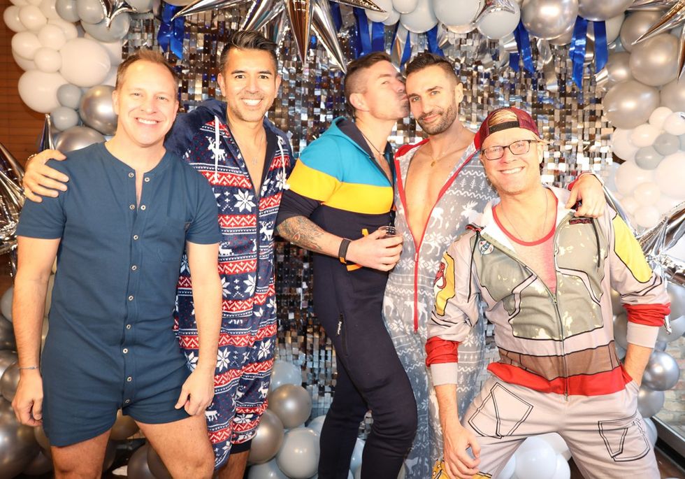 Photo Gallery New Years Day LGBTQ+ Onesie Party Sidetrack Chicago Gay Bar