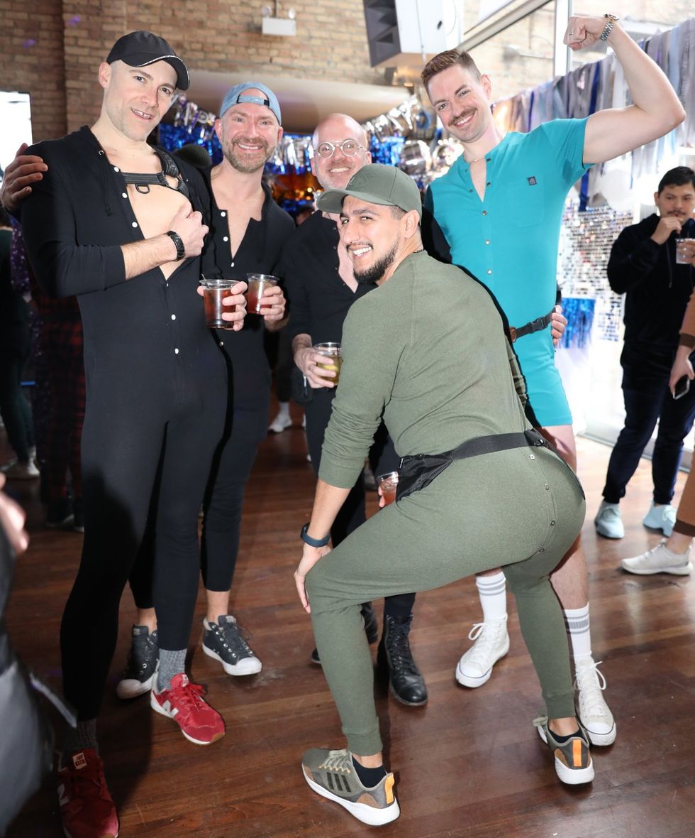Photo Gallery New Years Day LGBTQ+ Onesie Party Sidetrack Chicago Gay Bar