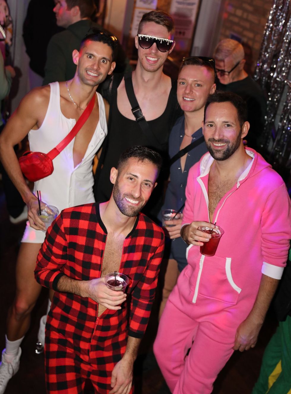Photo Gallery New Years Day LGBTQ+ Onesie Party Sidetrack Chicago Gay Bar