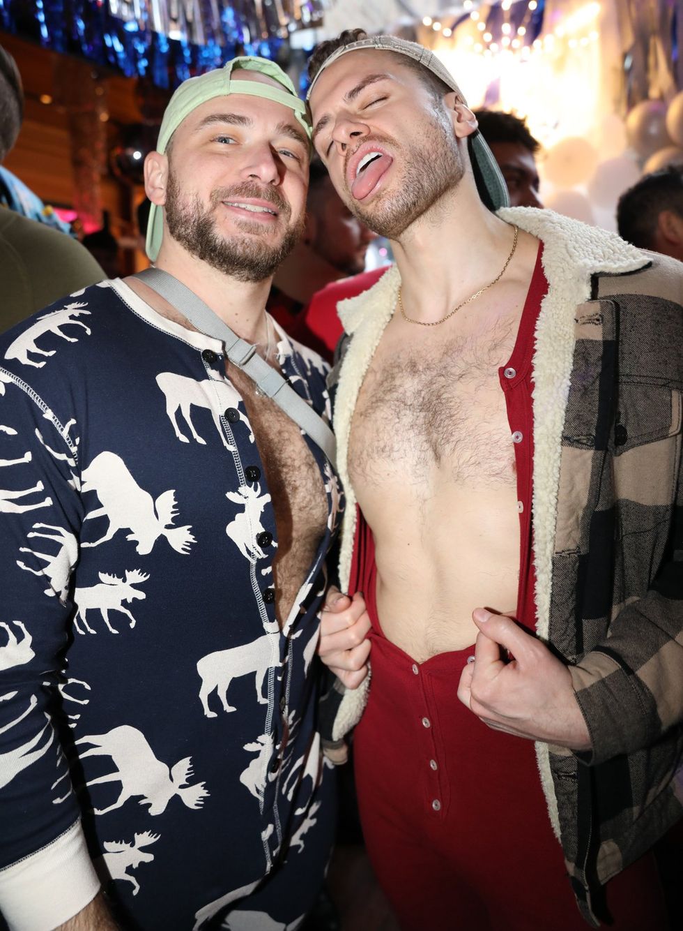 Photo Gallery New Years Day LGBTQ+ Onesie Party Sidetrack Chicago Gay Bar