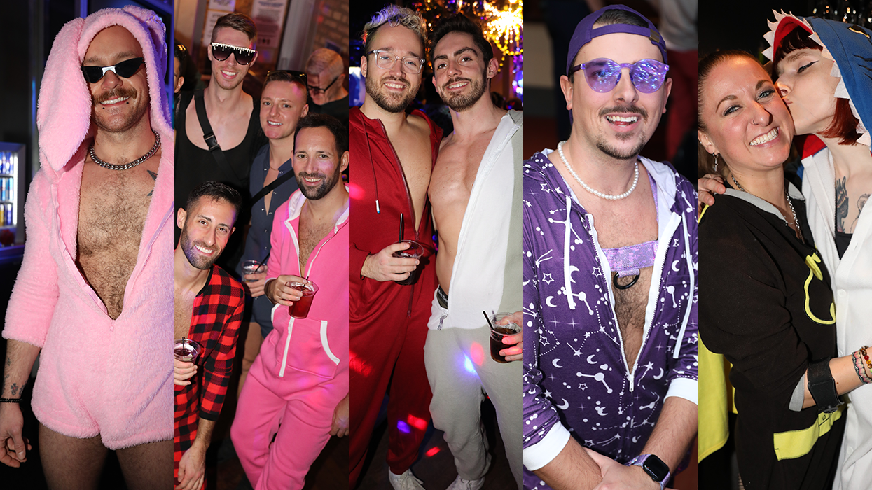 Photo Gallery New Years Day LGBTQ+ Onesie Party Sidetrack Chicago Gay Bar