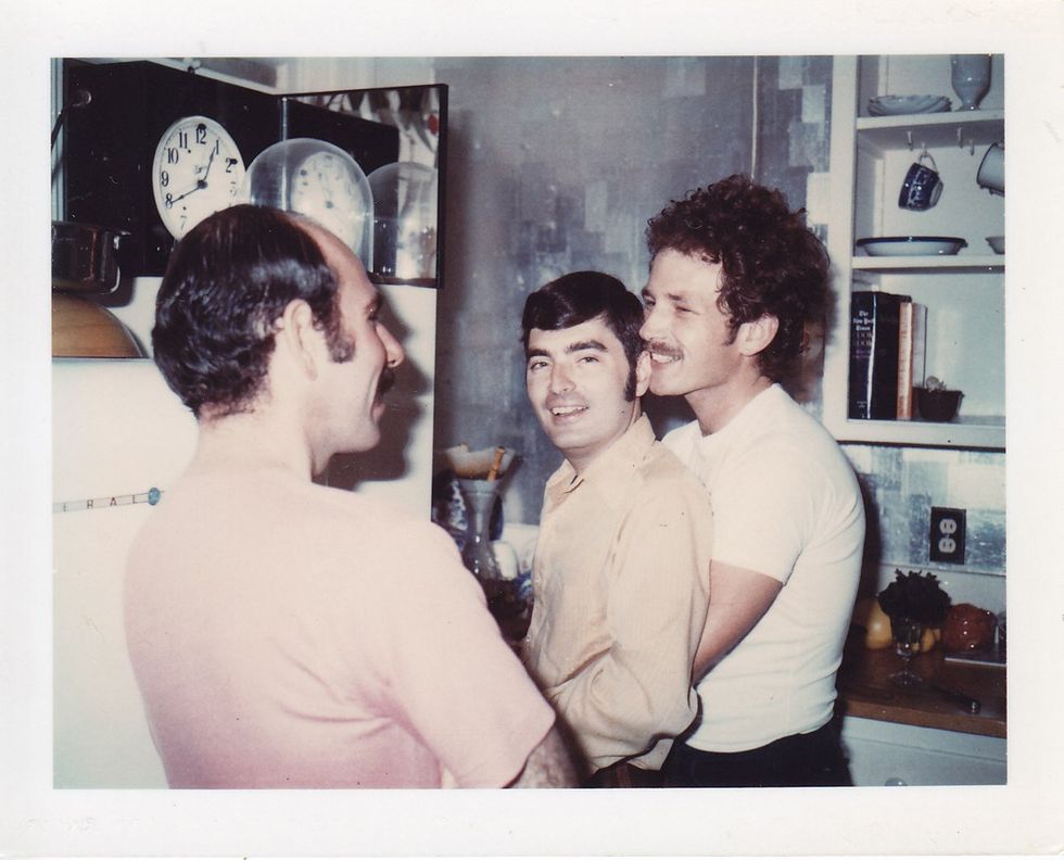 photo gallery Polaroids spanning from 1964 to 1991 documenting Houston male throuple John Jay Hollenburger Arthur Slaughter Gary Grether aka JAG and their social circle