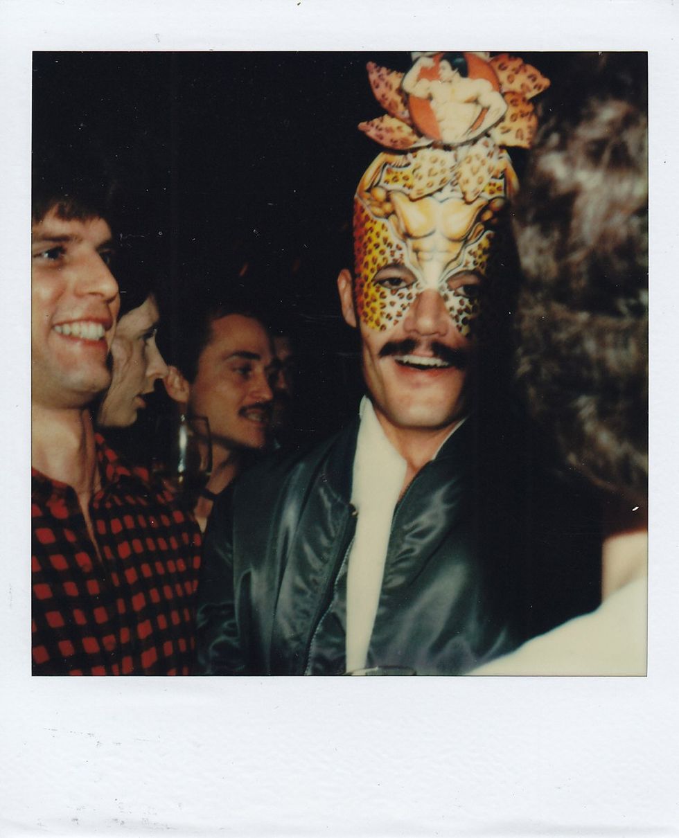 photo gallery Polaroids spanning from 1964 to 1991 documenting Houston male throuple John Jay Hollenburger Arthur Slaughter Gary Grether aka JAG and their social circle