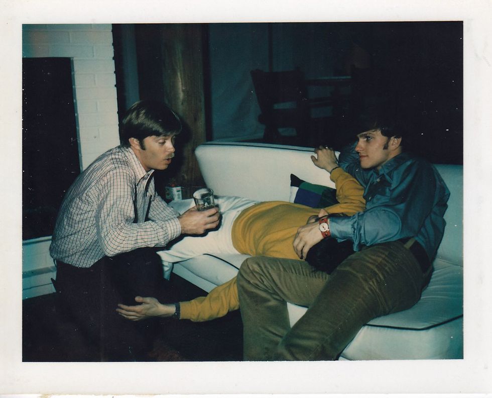 photo gallery Polaroids spanning from 1964 to 1991 documenting Houston male throuple John Jay Hollenburger Arthur Slaughter Gary Grether aka JAG and their social circle