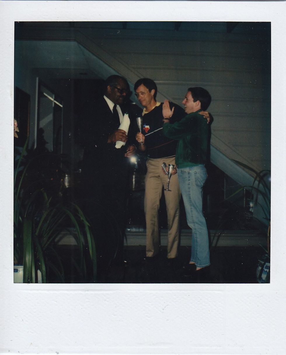 photo gallery Polaroids spanning from 1964 to 1991 documenting Houston male throuple John Jay Hollenburger Arthur Slaughter Gary Grether aka JAG and their social circle