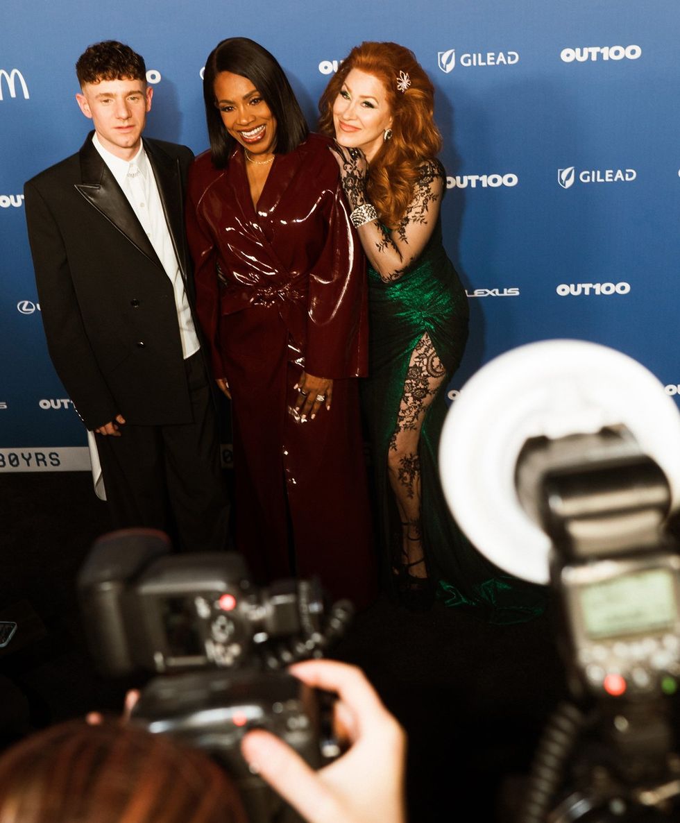 photo gallery queer photographer Roland Fitz Out100 2024 party pics - Chris Perfetti Sheryl Lee Ralph and Lisa Ann Walter