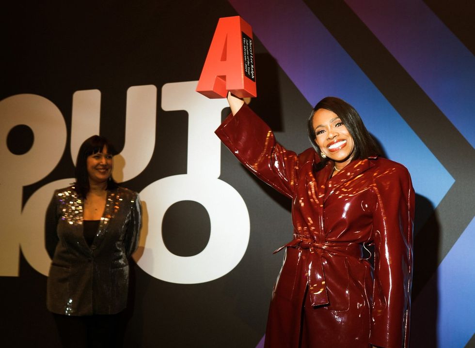 photo gallery queer photographer Roland Fitz Out100 2024 party pics Sheryl Lee Ralph accepting Advocate of the year award presenter Desir\u00e9e Guerrero in background