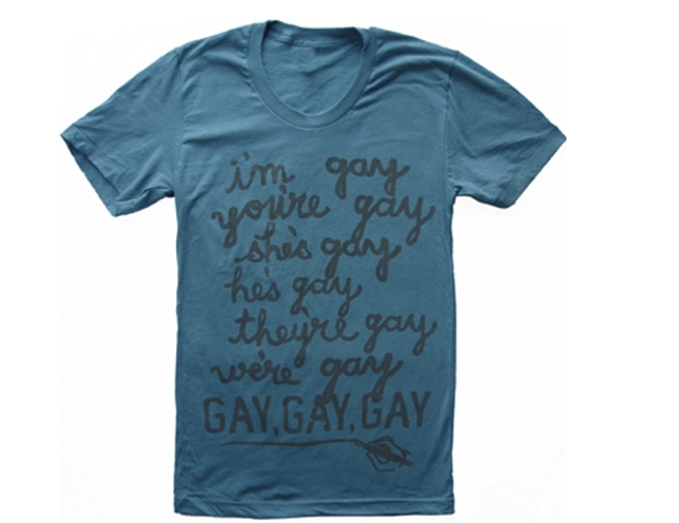 Photo of a gay pride tshirt