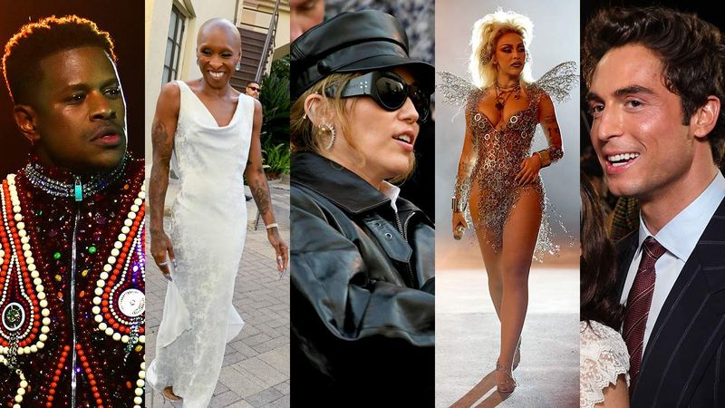 Photos of Jeremy Pope Cynthia Erivo Miley Cyrus Doja Cat and Benito Skinner from from Vogue World Hollywood 2025