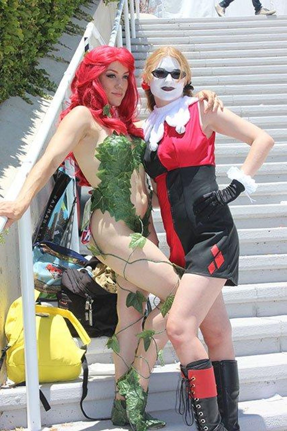 Poison Ivy and Harley Quinn at Comic-Con.