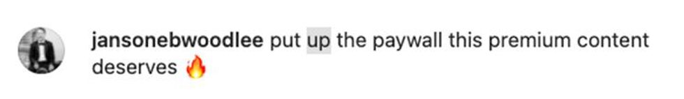 postive comment on instagram