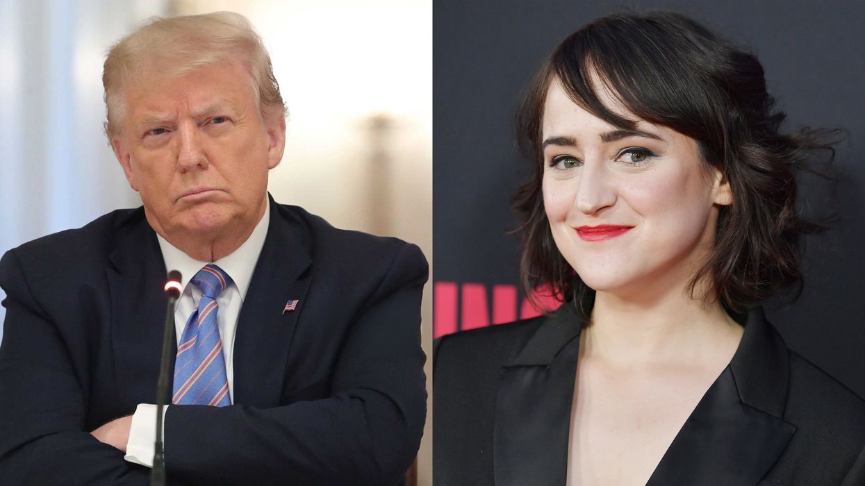 President Donald Trump and actress Mara Wilson