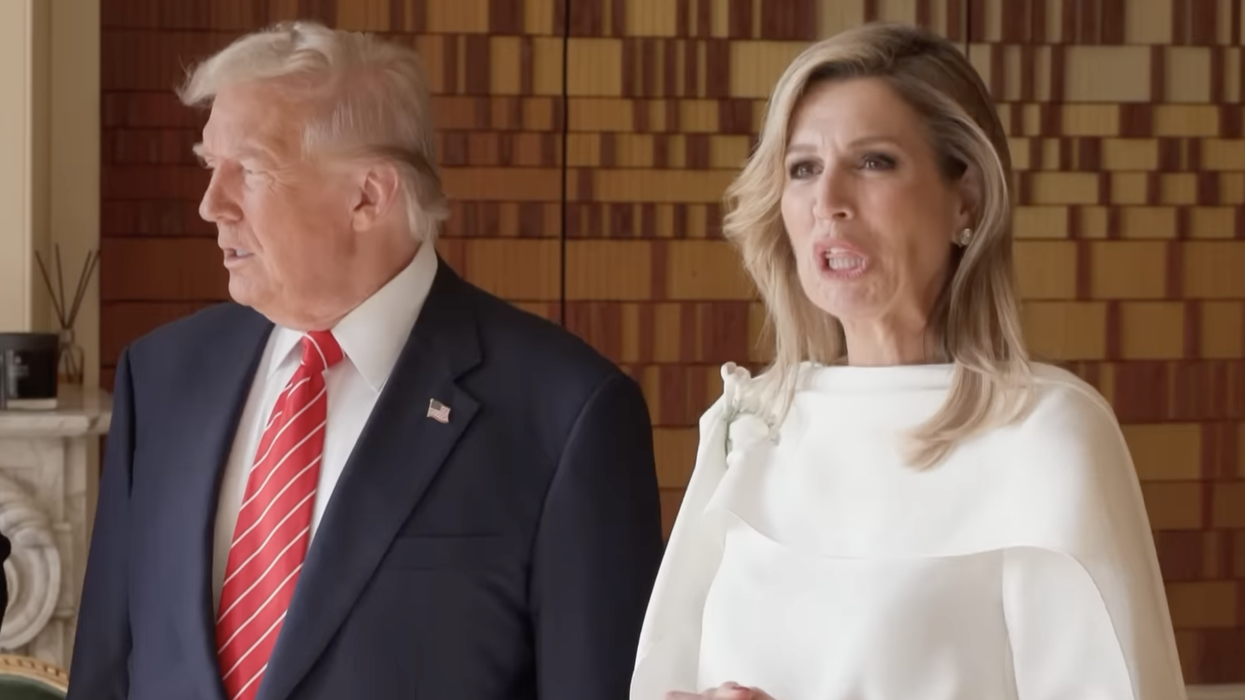 President Donald Trump and Queen Maxima of the Netherlands