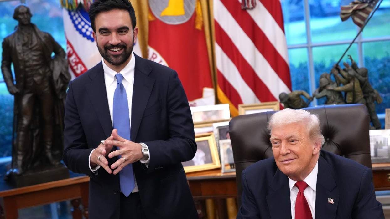 President Donald Trump meets with New York City Mayor-elect Zohran Mamdani (L) in the Oval Office of the White House on November 21, 2025 in Washington, DC. T