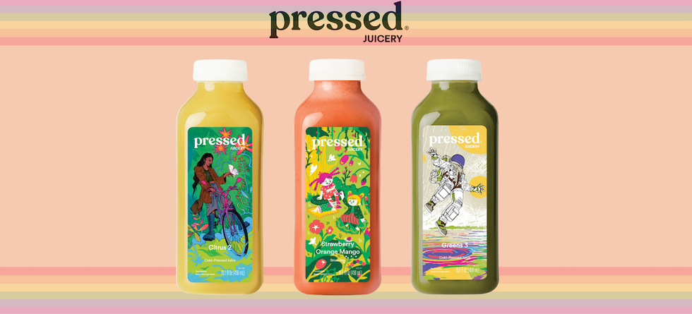 Pressed Juicery juice pride pack bottles