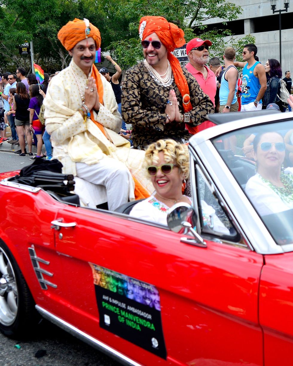 Prince Manvendra Singh Gohil backseat left PRIDE SITE photo gallery list LGBTQ people in history