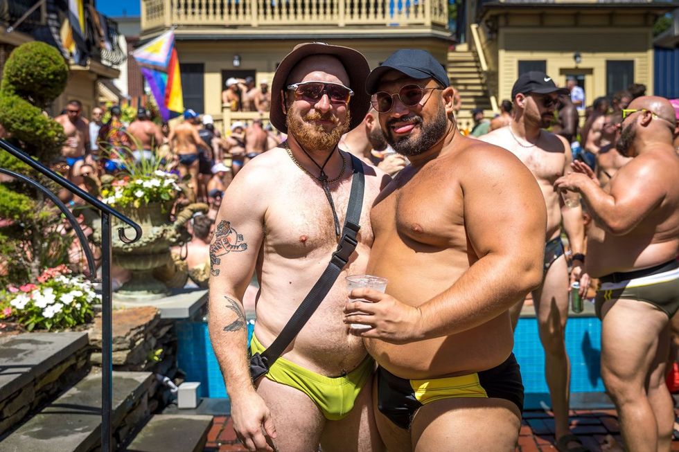 Provincetown Massachusetts bear week 2025 pool party guests