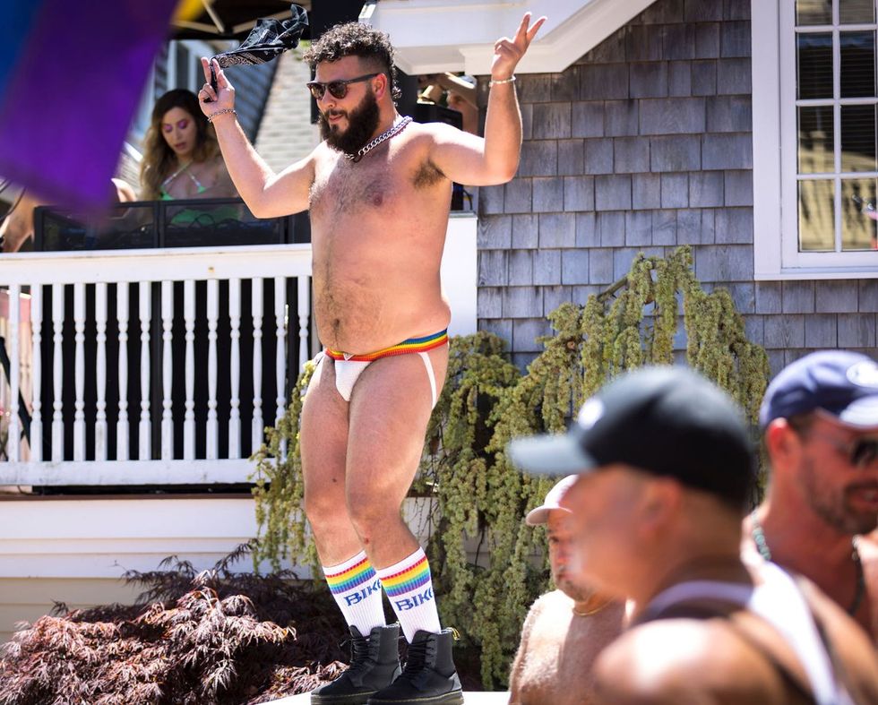 Provincetown Massachusetts bear week 2025 pool party guests