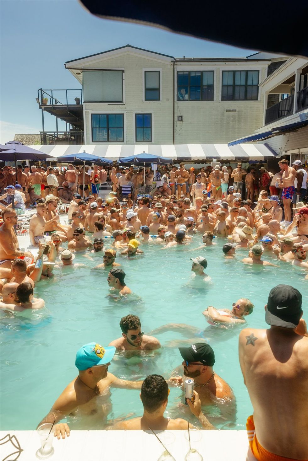 Provincetown Massachusetts bear week 2025 pool party guests