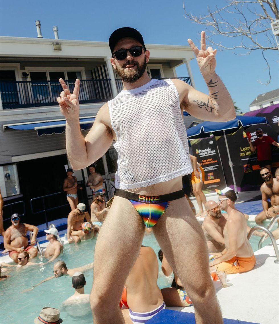 Provincetown Massachusetts bear week 2025 pool party guests