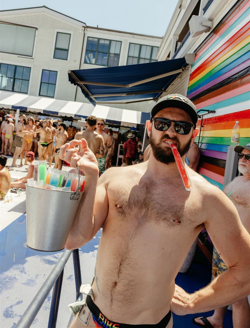 Provincetown Massachusetts bear week 2025 pool party guests