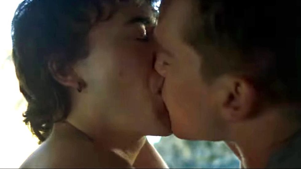 punch still, the leads kiss