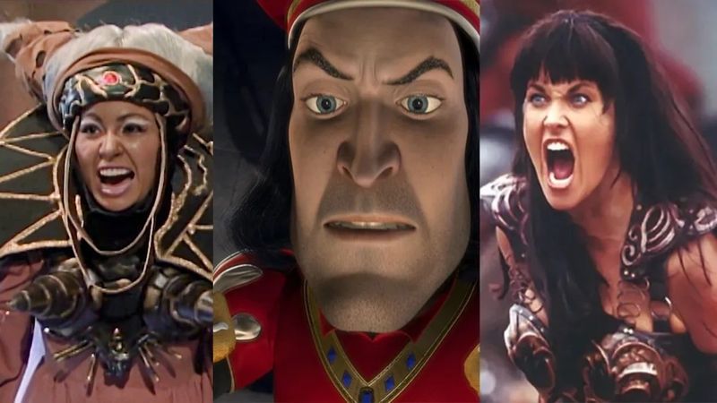 queer coded villians: Rita Repulsa, Lord Farquaad, Xena
