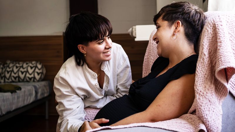 Queer couple who is pregnant